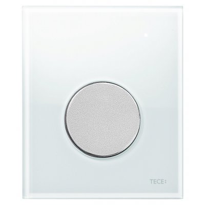 Кнопка смыва TECE Loop Urinal 9242659 белое стекло, кнопка хром матовый