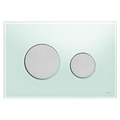 Кнопка смыва TECE Loop 9240652 зеленое стекло, кнопка хром матовый