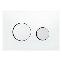 Кнопка смыва TECE Loop 9240660 белое стекло, кнопка хром