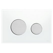 Кнопка смыва TECE Loop 9240659 белое стекло, кнопка матовый хром