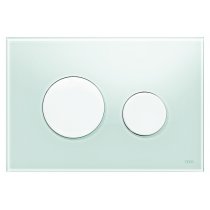 Кнопка смыва TECE Loop 9240651 зеленое стекло, кнопка белая