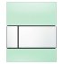 Кнопка смыва TECE Square Urinal 9242803 зеленое стекло, кнопка белая-small