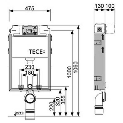 Система инсталляции для унитазов TECE TECEbox 9 370 000-5