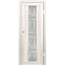 Дверь межкомнатная со стеклом 800 Калгари1 Дуб перламутр сатин рис.Ниагара