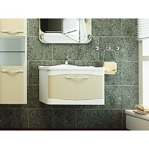 Тумба с раковиной Velvex Iva 65 подвесная, светлый лен