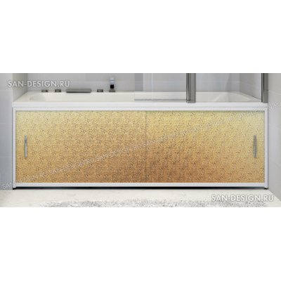 Экран под ванну Francesca Premium колотый лед золото