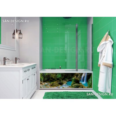 Фотоэкран под ванну Francesca Premium Водопад в лесу-1