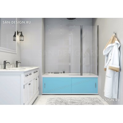Экран под ванну Francesca Premium голубой-1