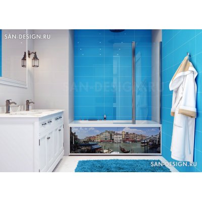 Фотоэкран под ванну Francesca Premium Город на воде-3