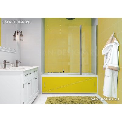 Экран под ванну Francesca Premium желтый-3