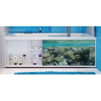 Фотоэкран под ванну Francesca Premium Коралловые рифы-3