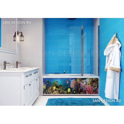 Фотоэкран под ванну Francesca Premium Морские краски-1