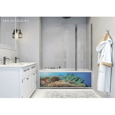 Фотоэкран под ванну Francesca Premium Морское дно-2