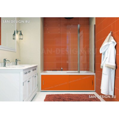 Экран под ванну Francesca Premium оранжевый-3