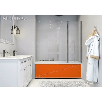 Экран под ванну Francesca Premium оранжевый-1