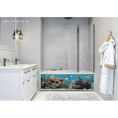 Фотоэкран под ванну Francesca Premium Подводное царство-2