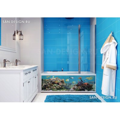 Фотоэкран под ванну Francesca Premium Подводное царство-1