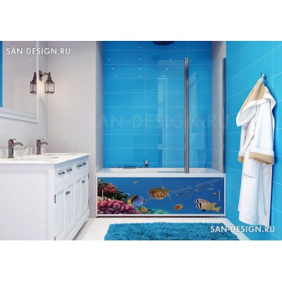 Фотоэкран под ванну Francesca Premium Подводные просторы-1