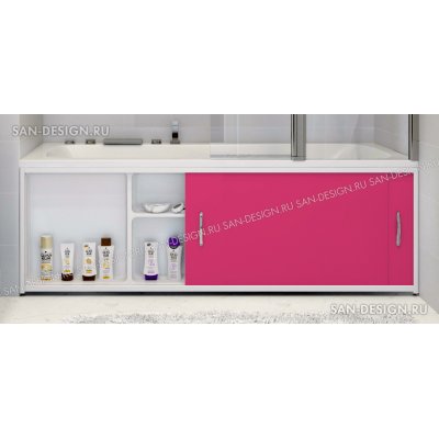 Экран под ванну Francesca Premium розовый-2