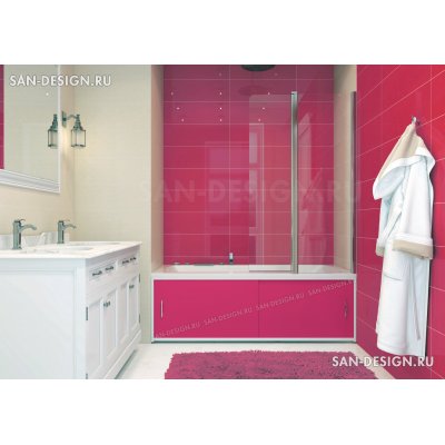 Экран под ванну Francesca Premium розовый-3