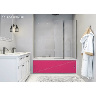 Экран под ванну Francesca Premium розовый-1