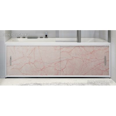 Экран под ванну Francesca Premium светло-розовый мрамор