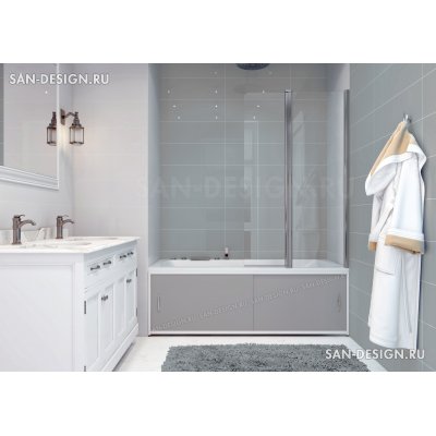Экран под ванну Francesca Premium серый-3