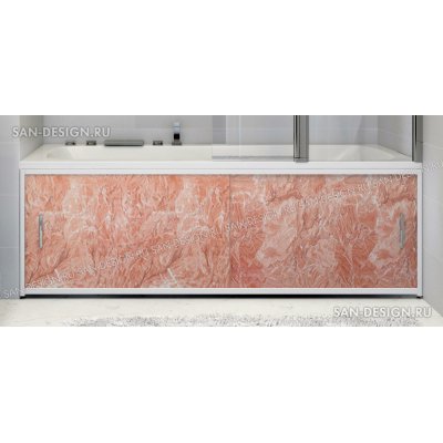 Экран под ванну Francesca Premium темно-розовый мрамор