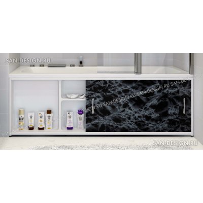 Экран под ванну Francesca Premium черный мрамор-2