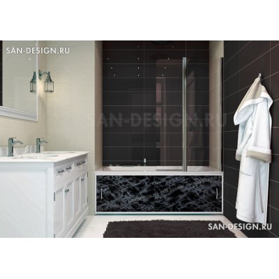 Экран под ванну Francesca Premium черный мрамор-3
