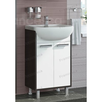 тумба с раковиной francesca eco 50 белый 2 дв ум уют 50