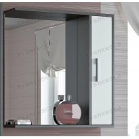 Шкаф-зеркало Francesca Eco 70 белый-венге