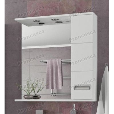 Зеркало-шкаф Francesca Кубо 70 2С белый, левый