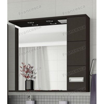 Зеркало-шкаф Francesca Кубо 80 2С венге, правый