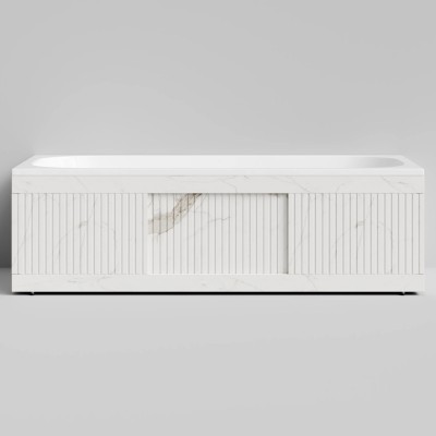 Экран-купе Vod-ok Тач 180, мрамор белый натур милк