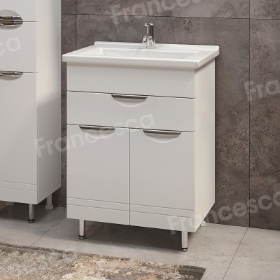 Комплект мебели для ванной комнаты Francesca Доминго 60 с ящиком, правый-2