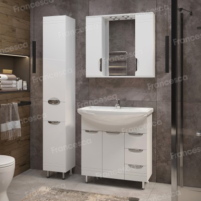 Комплект мебели для ванной комнаты Francesca Доминго 80, с 3 ящиками (ум. Балтика 80)-2