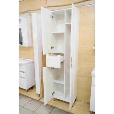 Пенал Francesca Доминго 50 белый двойной, с подсветкой, без корзины-2