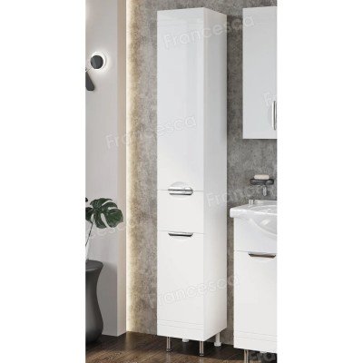 Пенал Francesca Доминго 30 с бельевой корзиной, с подсветкой, левый-2