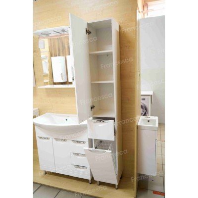 Пенал Francesca Доминго 30 с бельевой корзиной, с подсветкой, левый-3