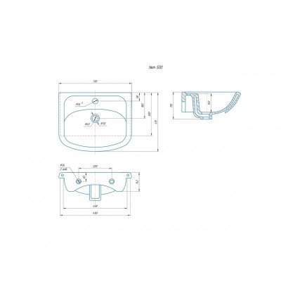 Комплект мебели для ванной комнаты Francesca Avanti Империя 50 правый-5