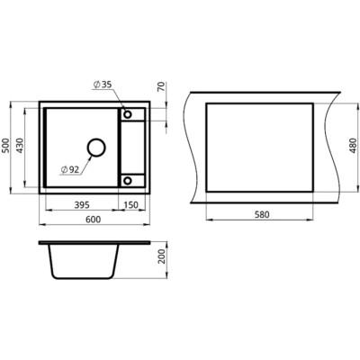 Кухонная мойка Granula 6002 Арктик-1