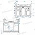 Тумба с раковиной Francesca Avanti Империя 90-2 белый с подсветкой (2ящ+3дв, ум. Classic 90) в разборе--small-6