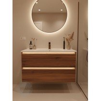 Тумба с раковиной Francesca Avanti Panda 100,DR-03-100, подвесная, дуб, с подсветкой