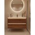 Тумба с раковиной Francesca Avanti Panda 100,DR-03-100, подвесная, дуб, с подсветкой-small