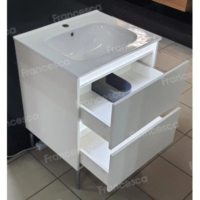 Тумба с раковиной Francesca Avanti Panda 60,DR-04-60, напольная, с подсветкой, бежевая-1