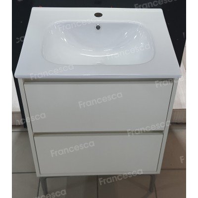 Тумба с раковиной Francesca Avanti Panda 60,DR-04-60, напольная, с подсветкой, бежевая-10