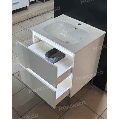 Тумба с раковиной Francesca Avanti Panda 60,DR-04-60, напольная, с подсветкой, бежевая-2