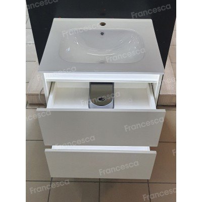 Тумба с раковиной Francesca Avanti Panda 60,DR-04-60, напольная, с подсветкой, бежевая-3