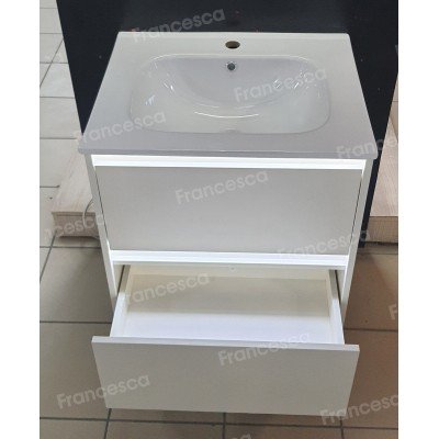 Тумба с раковиной Francesca Avanti Panda 60,DR-04-60, напольная, с подсветкой, бежевая-4